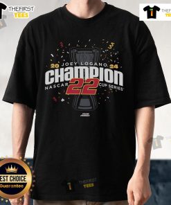 Official Joey Logano Nascar 22 Cup Series Champion 2024 T-Shirt featuring bold graphics and a comfortable fit.