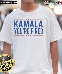Alt Text: Funny Kamala You'Re Fired 2024 T-Shirt featuring Donald Trump slogan for MAGA supporters