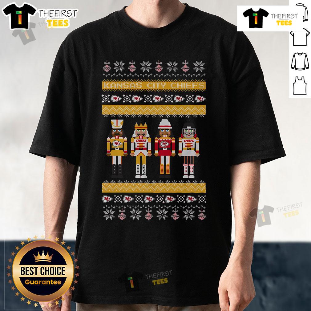 Official Kansas City Chiefs Holiday Nutcracker T Shirt Official Kansas City Chiefs Holiday Nutcracker T-Shirt featuring festive design and team logo for fans.