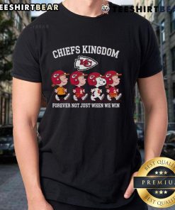 Official Kansas City Chiefs Snoopy and Friends T-Shirt, celebrating Chiefs Kingdom Forever, perfect for fans in 2024.