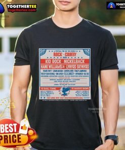 Official Kid Rock The Country Festival For We The People 2025 T-Shirt featuring bold graphics and vibrant colors.