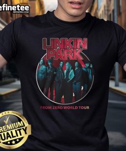 Official Linkin Park From Zero World Tour T-Shirt featuring iconic band logo and tour graphics in vibrant colors.