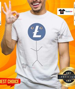 Alt Text: Official Litecoin Mascots T-Shirt featuring vibrant graphics of Litecoin mascots, perfect for crypto enthusiasts.