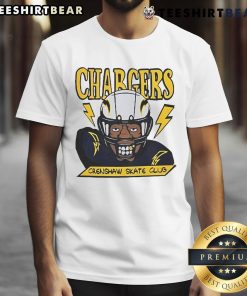 Los Angeles Chargers X Crenshaw Skate Club T-Shirt featuring bold graphics and vibrant colors for fans and skaters.