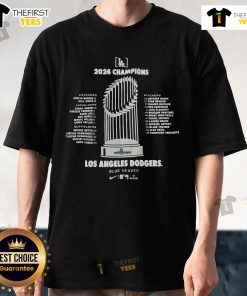 Official Los Angeles Dodgers Blue Heaven 2024 Champions T-Shirt featuring team logo and vibrant blue design.