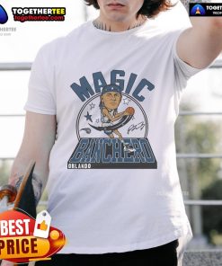 Official Magic Paolo Banchero Signature T-Shirt featuring a stylish design and vibrant team colors for fans.