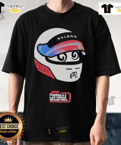 Alt Text: Official Malbon X F1 Driver Buckets T-Shirt for the Formula 1 Las Vegas Grand Prix, featuring unique racing graphics.