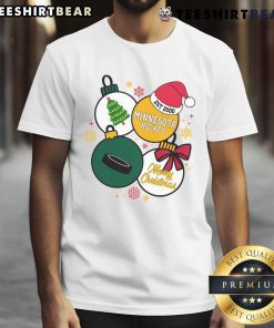 Official Merry Christmas Minnesota Hockey Est 2000 T-Shirt featuring festive design and hockey-themed graphics.