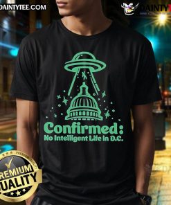 Official Nancy Mace t-shirt featuring 'No Intelligent Life In DC' slogan, perfect for political satire fans.