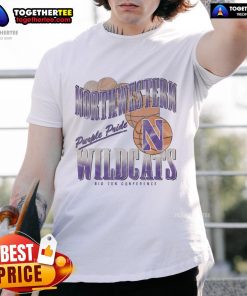 Official Northwestern Wildcats Baller Bounce T-Shirt featuring vibrant team colors and logo, perfect for fans.