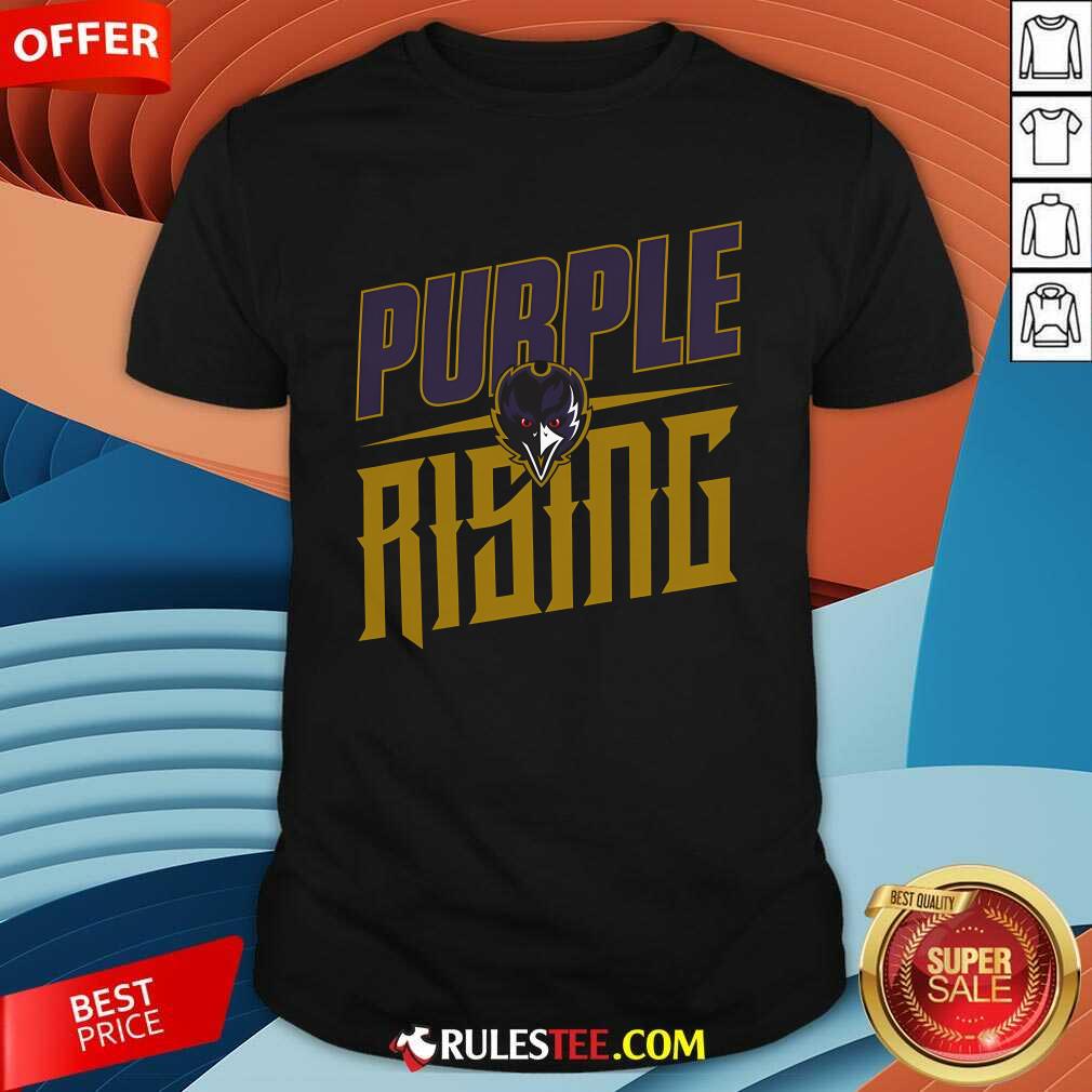 Shirt Official Purple Baltimore Ravens Purple Rising Super Rival T-Shirt
