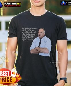 Official Robert F Kennedy Jr T-Shirt featuring a playful Baccarat design with Rudolf Nureyev graphic.