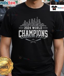 Skyline Word Art Champions 2024 Shohei Ohtani toddler fine jersey T-shirt in Los Angeles design, perfect for young fans.