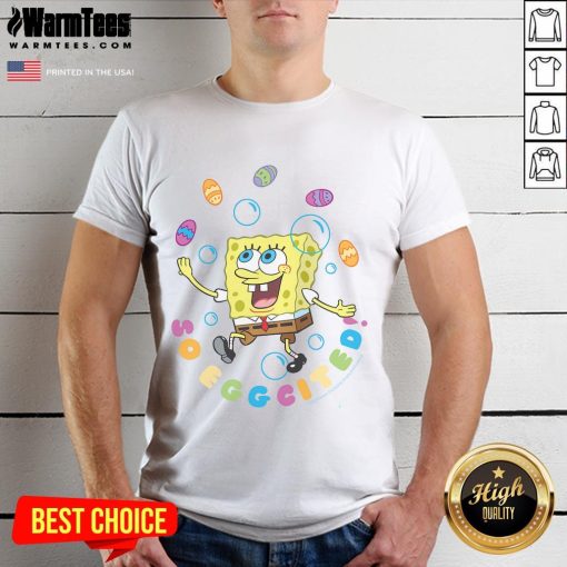 Official Spongebob Squarepants So Eggcited T-Shirt featuring vibrant graphics of Spongebob in a playful design.