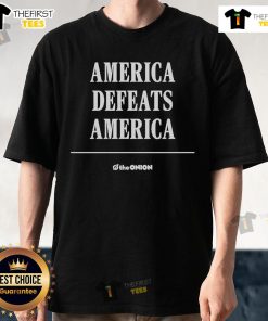 Official The Onion America Defeats America T-Shirt featuring a humorous design and bold graphics for satire lovers.