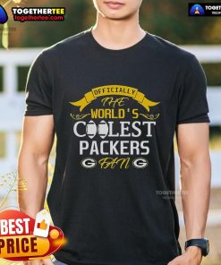 Official The World's Coolest Green Bay Packers Fan T-Shirt featuring vibrant team colors and a bold design for true fans.