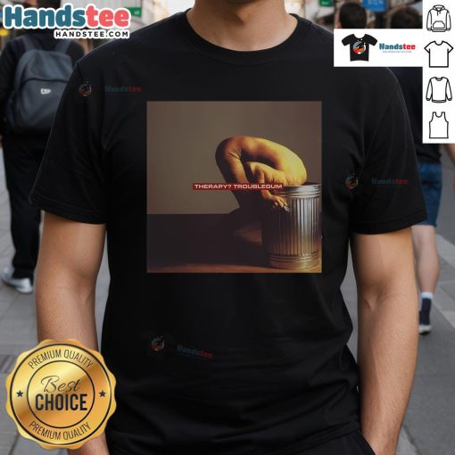 Official Therapy Troublegum T-Shirt featuring bold graphics and vibrant colors, perfect for fans of the iconic band.