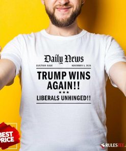 Official Trump Won Victory Wins Headline Trump 2024 Landslide Victory T-Shirt