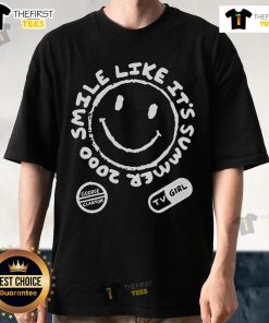 Alt Text: Official TV Girl White on Black Summer 2000 T-Shirt featuring bold graphic design, perfect for casual summer wear.