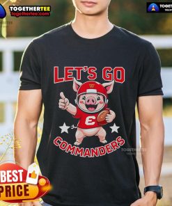 Official Washington Commanders Let Go Mascot T-Shirt featuring team colors and logo, perfect for fans and collectors.