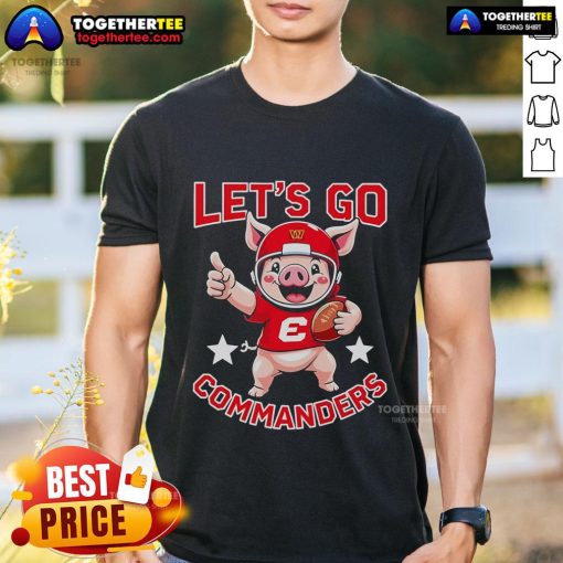 Official Washington Commanders Let Go Mascot T-Shirt featuring team colors and logo, perfect for fans and collectors.