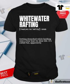 Official Whitewater Rafting Getting Drenched While Holding Onto T-Shirt