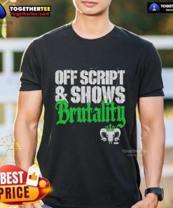 Official Will Ospreay Off Script Shows Brutality T-Shirt featuring bold graphics and a striking design for wrestling fans.