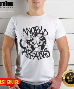 Alt Text: Official World Affairs Yung Lean T-Shirt featuring bold graphics and unique design, perfect for fans of Yung Lean.
