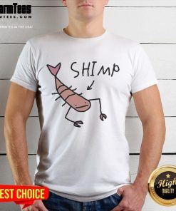 Official Worstshirts Shrimp T-Shirt featuring a colorful shrimp graphic on a casual tee, perfect for seafood lovers.