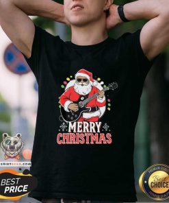 Original Santa Claus Rock Guitar Merry Christmas T-Shirt