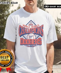 Premium 2024 World Series Champions Dodgers T-Shirt in blue with team logo, perfect for fans celebrating the victory.