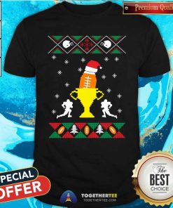 Premium Football Ugly Christmas Kickoff Football Player T-Shirt