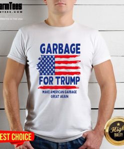 Premium Garbage For Trump 2024 Us Flag Funny Election Trump T-Shirt