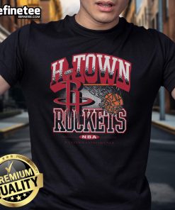 Premium Houston Rockets City Edition No Look T-Shirt featuring vibrant team colors and stylish design for fans.