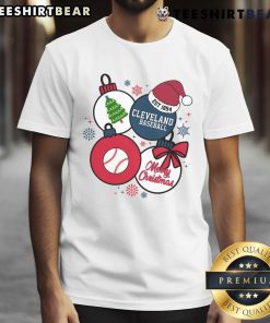 Premium Merry Christmas Cleveland Baseball Est 1894 T-Shirt featuring festive design and team logo for baseball fans.