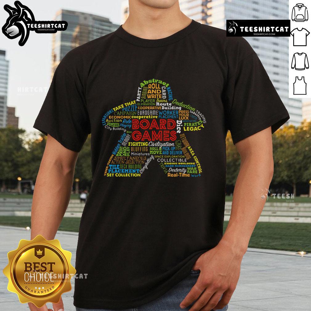 Pretty Board Game Mechanics Human Shape Text T Shirt Pretty Board Game Mechanics T-Shirt featuring a human shape design, perfect for board game enthusiasts and gamers.