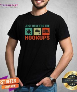 Pretty Just Here For The Hookups Motorhome Camping RV T-Shirt