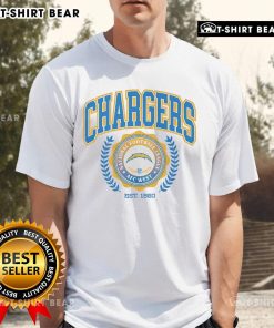 Pretty Los Angeles Chargers Team Crest Est 1960 T-Shirt featuring bold logo and vibrant colors for Chargers fans.