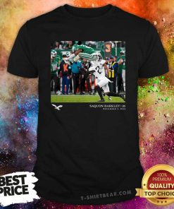 Pretty Saquon Barkley Black Philadelphia Eagles NFL Flash Features Week 9 T-Shirt