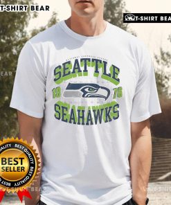 Pretty Seattle Seahawks Field Arched Wordmark T-Shirt featuring vibrant colors and team logo for fans and collectors.