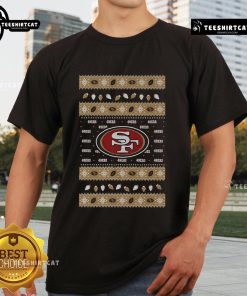 San Francisco 49ers Holiday Christmas T-Shirt featuring festive graphics and team colors for the ultimate fan celebration.