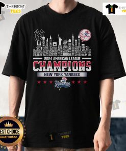 2024 New York Yankees T-Shirt celebrating Top American League Champions with bold graphics and team colors.