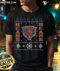 Top Chicago Bears Holiday T-Shirt featuring festive design and team logo, perfect for fans celebrating the season.