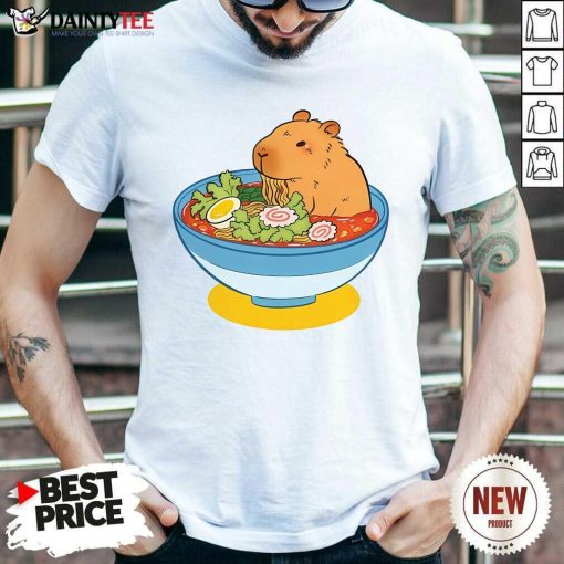 Top Cute Noodlebara Capybara Noodle T-Shirt