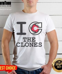 Top I Love The Clones T-Shirt featuring vibrant graphics and a stylish design for fans of the Clone series.