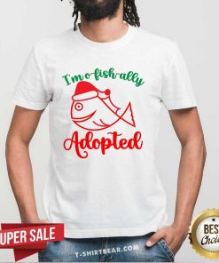 Top I'm Ofishally Adopted Adoption Day Merry Christmas T-Shirt
