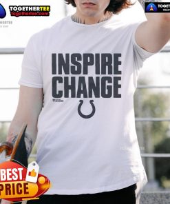Top Indianapolis Colts Inspire Change T-Shirt featuring bold team logo and motivational design for fans and supporters.