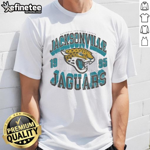 Alt Text: Top Jacksonville Jaguars Field Arched Wordmark T-Shirt featuring team colors and logo for fans and collectors.