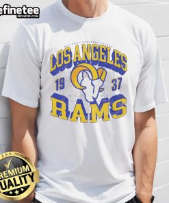 Top Los Angeles Rams Field Arched Wordmark T-Shirt featuring vibrant team colors and stylish design for fans.