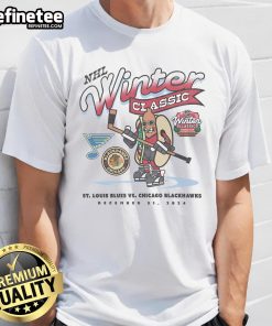 Alt Text: Top NHL Winter Classic Dueling Event Regional T-Shirt featuring vibrant graphics and team logos for hockey fans.